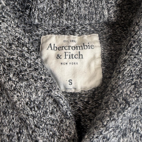 Y2K Abercrombie & Fitch Charcoal Cardigan Sweater. Size Small. - Picture 2 of 7